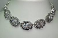 £28.80 - 1960s Fab Silver Sparkle Textured Flower Link Necklace